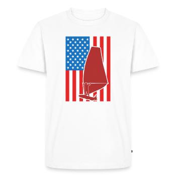 USA Windsurfing 4th of July - Men's Premium Organic T-Shirt - white - Front - Nico (187cm)