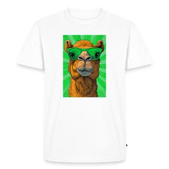 camel - Men's Premium Organic T-Shirt - white - Front - Nico (187cm)