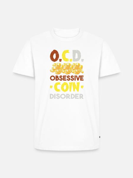 Münzsammler - Männer Premium Bio T-Shirt - Weiß