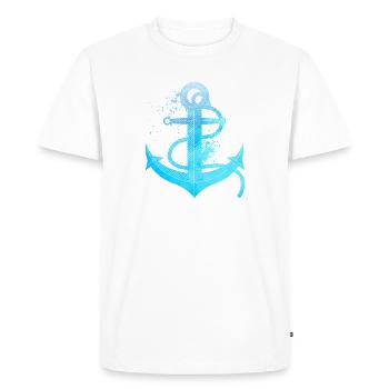 ancre - T-shirt Premium bio Homme - blanc - Devant - Nico (187cm)