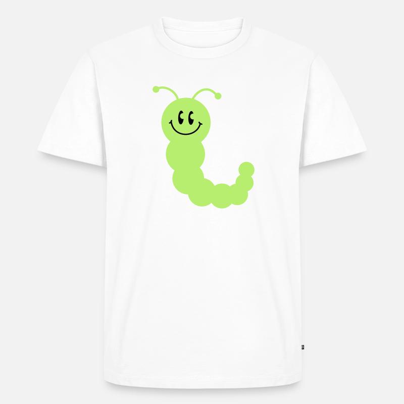 worm__c2 - Männer Premium Bio T-Shirt - Weiß