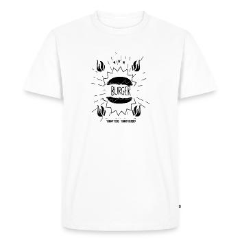 YUMMY FOOD YUMMY BURGER - Men's Premium Organic T-Shirt - white - Front - Nico (187cm)