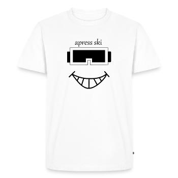 apress ski - Men's Premium Organic T-Shirt - white - Front - Nico (187cm)