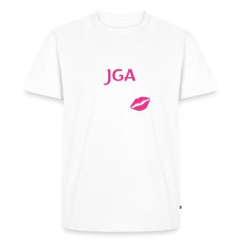 je fais partie du jga - T-shirt Premium bio Homme - blanc - Devant - Nico (187cm)