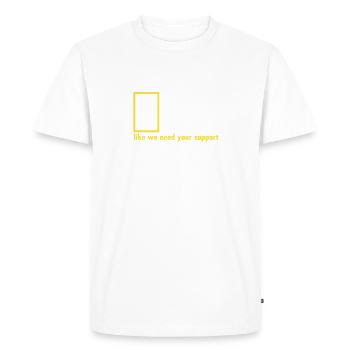 National Sarcasm Society - Men's Premium Organic T-Shirt - white - Front - Nico (187cm)