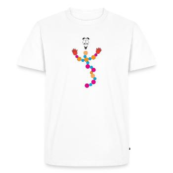 DNA DNA Funny Mascot Male Logo - Men's Premium Organic T-Shirt - white - Front - Nico (187cm)