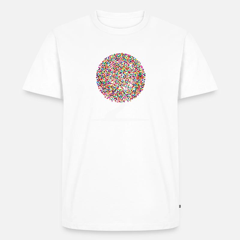 Bunter Baum - Männer Premium Bio T-Shirt - Weiß