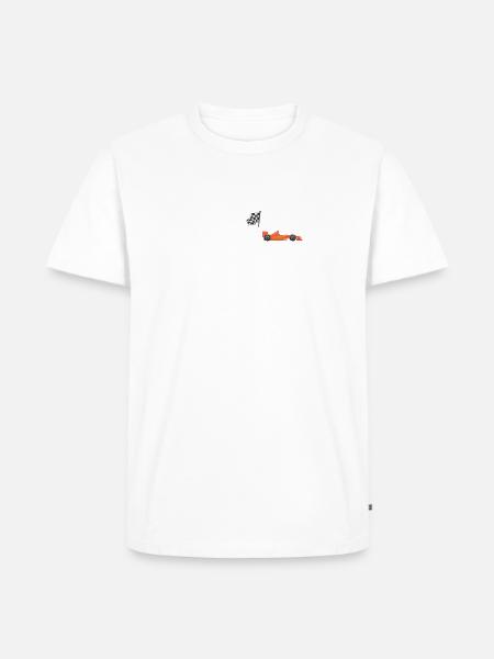 Rennsport Herzschlag - Geschenk - Männer Premium Bio T-Shirt - Weiß