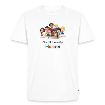 T-shirt de droits de l'homme de nationalité - T-shirt Premium bio Homme - blanc - Devant - Nico (187cm)