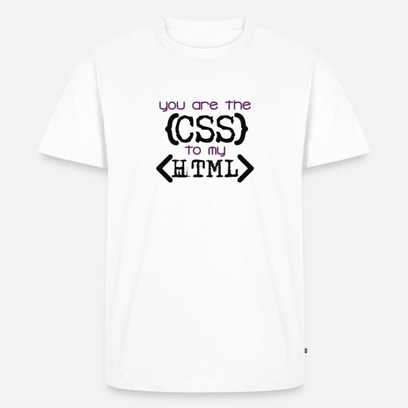 Css à Html - T-shirt Premium bio Homme - blanc