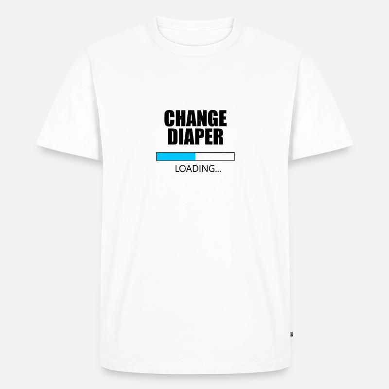 Change Diaper Loading - Männer Premium Bio T-Shirt - Weiß
