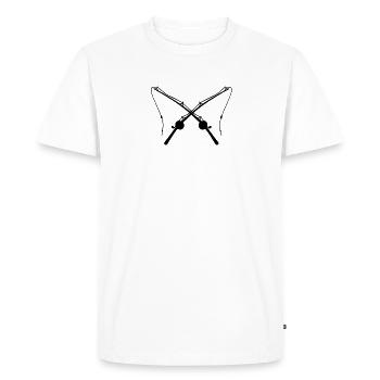 Angelruten pêche tenue pêche équipe pêche - T-shirt Premium bio Homme - blanc - Devant - Nico (187cm)