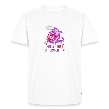 Mom dragon u dragon baby fantasy dragon graphic - Men's Premium Organic T-Shirt - white - Front - Nico (187cm)