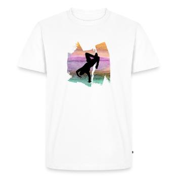 Breakdancer Breakdance Danse T Shirt - T-shirt Premium bio Homme - blanc - Devant - Nico (187cm)