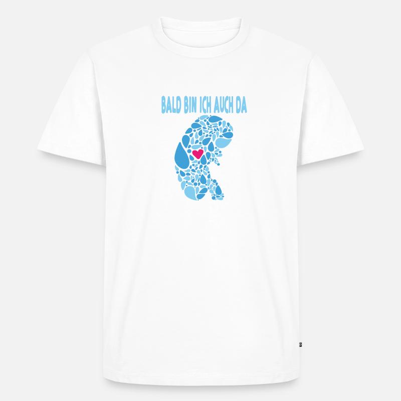 Bald bin ich da - Männer Premium Bio T-Shirt - Weiß