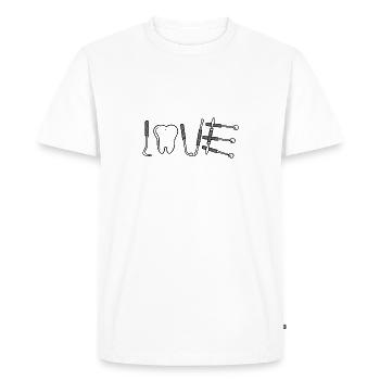 Cadeau d'assistant dentaire outil dentiste amour - T-shirt Premium bio Homme - blanc - Devant - Nico (187cm)