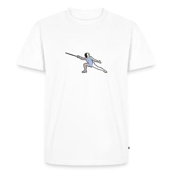 Drôle escrime dire escrime escrime art cadeau - T-shirt Premium bio Homme - blanc - Devant - Nico (187cm)