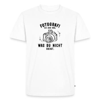 La photographie | Photographes | photographe - T-shirt Premium bio Homme - blanc - Devant - Nico (187cm)