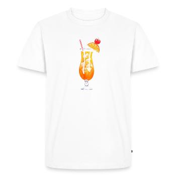 Tequila Sunrise Cocktail Longdrink Gift - Men's Premium Organic T-Shirt - white - Front - Nico (187cm)