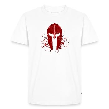 Fitness Spartan Helmet Men | Casque spartiate - T-shirt Premium bio Homme - blanc - Devant - Nico (187cm)