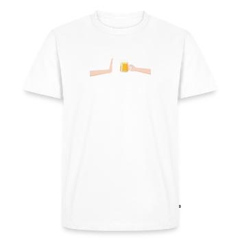 Say no to the alcohol-free non-alcoholic alcohol - Men's Premium Organic T-Shirt - white - Front - Nico (187cm)