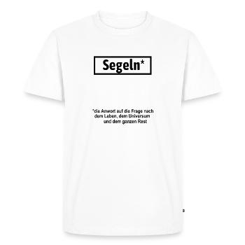 Naviguer | Cadeau marin | La voile de cadeau drôle - T-shirt Premium bio Homme - blanc - Devant - Nico (187cm)