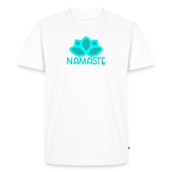 Namaste - T-shirt Premium bio Homme - blanc - Devant - Nico (187cm)