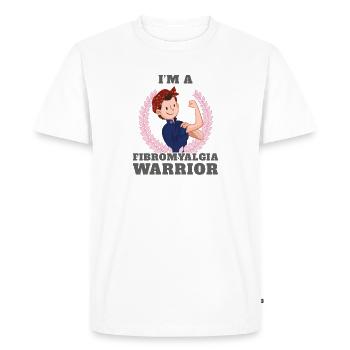 Je suis un cadeau de sensibilisation au guerrier fibromyalgie FM - T-shirt Premium bio Homme - blanc - Devant - Nico (187cm)