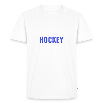 Mangez Sommeil Hockey Repeat - T-shirt Premium bio Homme - blanc - Devant - Nico (187cm)