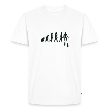 APNOE EVOLUTION freediver snorkeler gift - Men's Premium Organic T-Shirt - white - Front - Nico (187cm)