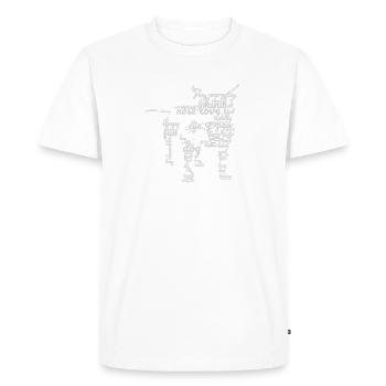 Association anglaise Bull Terrier Silhouette - T-shirt Premium bio Homme - blanc - Devant - Nico (187cm)