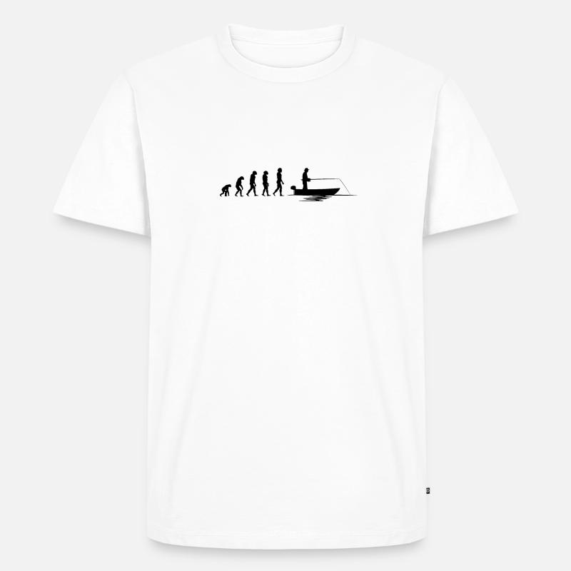 Evolution Fischer |Evolution Angler - Männer Premium Bio T-Shirt - Weiß