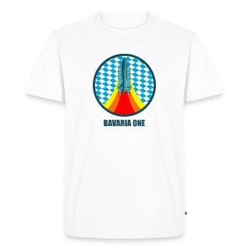 BAVARIA ONE space travel Bavaria gift - Men's Premium Organic T-Shirt - white - Front - Nico (187cm)