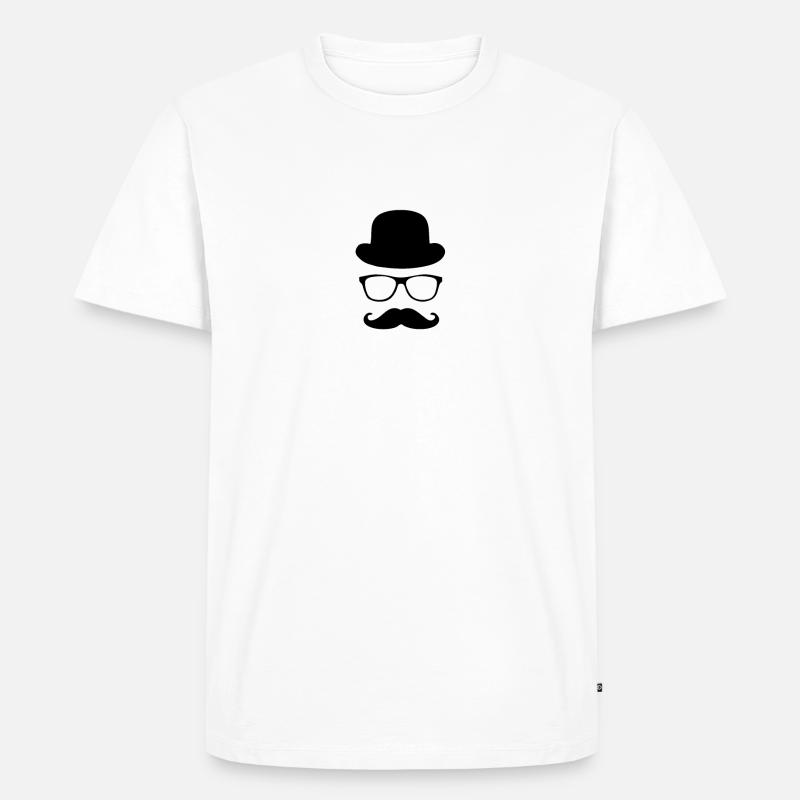 Bart Schnauzer Beard men style - Männer Premium Bio T-Shirt - Weiß