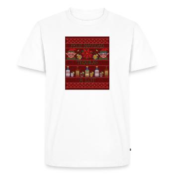 Le pull de Noël moche Drôle Drunk Drunk Elfes Elfes - T-shirt Premium bio Homme - blanc - Devant - Nico (187cm)