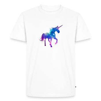 Coloré arc-en-ciel douce idée cadeau licorne - T-shirt Premium bio Homme - blanc - Devant - Nico (187cm)