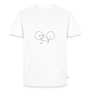 Bike on bike - Men's Premium Organic T-Shirt - white - Front - Nico (187cm)