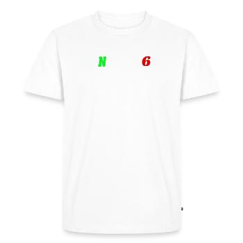 Dire drôle engrenages de moto - T-shirt Premium bio Homme - blanc - Devant - Nico (187cm)