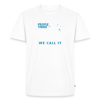 People Think It's Magic We Call It Engineering - Men's Premium Organic T-Shirt - white - Front - Nico (187cm)