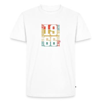 Awesome since 1966, Legend since 1966 - Men's Premium Organic T-Shirt - white - Front - Nico (187cm)
