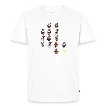 Math riddle math teacher elementary school Christmas - Men's Premium Organic T-Shirt - white - Front - Nico (187cm)