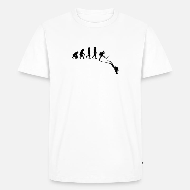 Idée cadeau plongée plongée évolution - T-shirt Premium bio Homme - blanc