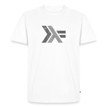 Haskell Programming Language Logo design - Men's Premium Organic T-Shirt - white - Front - Nico (187cm)