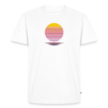 Vaporwave Paradise Aesthetic retro retro wave - Men's Premium Organic T-Shirt - white - Front - Nico (187cm)