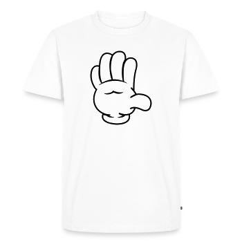 comic_hand_001 - T-shirt Premium bio Homme - blanc - Devant - Nico (187cm)