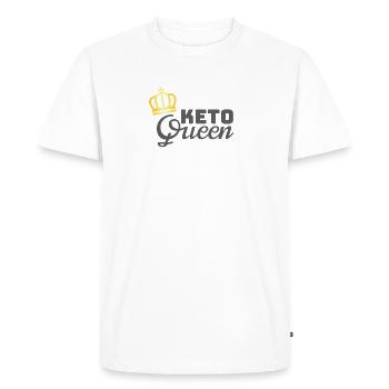 Low Carb Diet Gift Keto Queen Womens Keto Gift - Men's Premium Organic T-Shirt - white - Front - Nico (187cm)