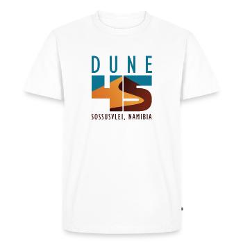 Dune 45 - Sossusvlei, Namibia - Men's Premium Organic T-Shirt - white - Front - Nico (187cm)