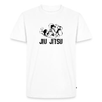 Brazilian Jiu Jitsu - Men's Premium Organic T-Shirt - white - Front - Nico (187cm)