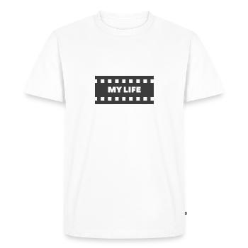 cinéma - T-shirt Premium bio Homme - blanc - Devant - Nico (187cm)