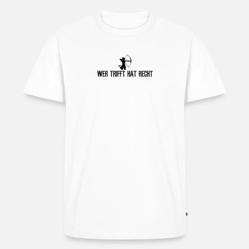 Bogenschießen - Männer Premium Bio T-Shirt - Weiß